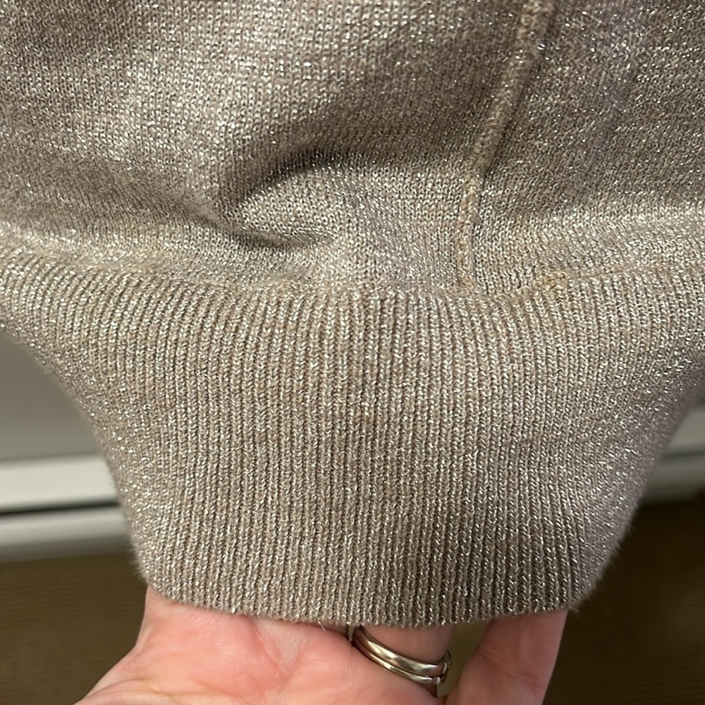 Mint Velvet Chic Metallic Short Dolmen Sleeve Knit Top - Picture 11 of 11